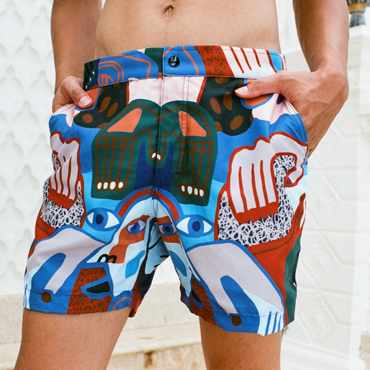 Multicolor Swim Shorts