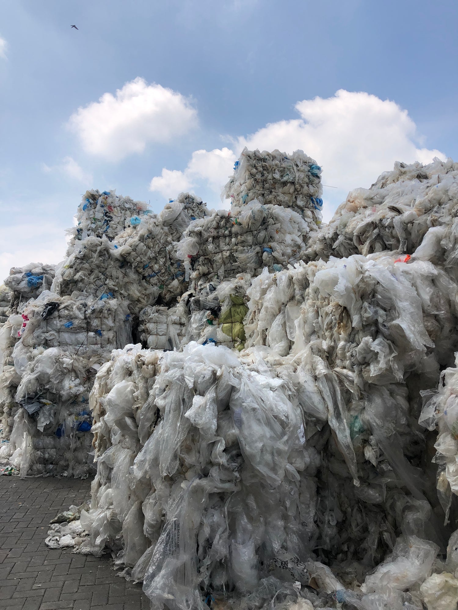 mountain of plastic trash