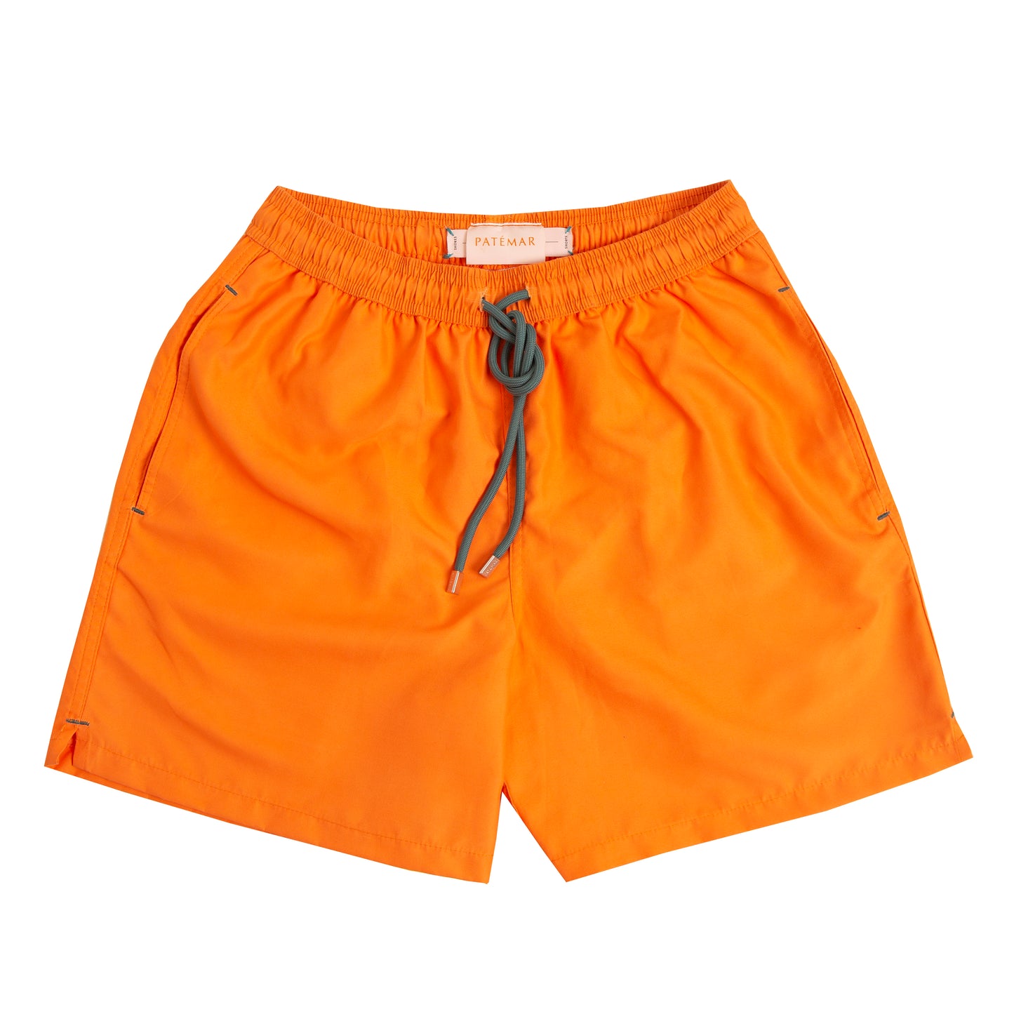 Orange Men Shorts For Swimming Stock Photo - Download Image Now